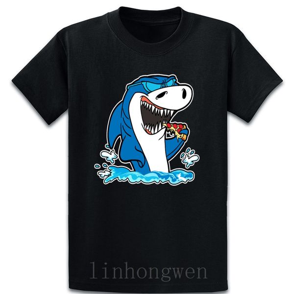 

funny shark shark eating pizza gift t shirt funny casual spring original plus size 5xl anti-wrinkle tee shirt designer pictures