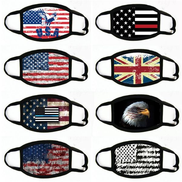 

american flag face mask fashion women diamond usa flags masks dustproof washablemouth mask bling rhinestone face masks#620, Black