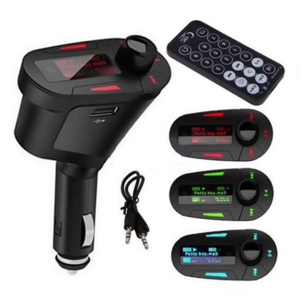 

new fashional wireless bluetooth car kit fm transmitter mp3 music player w/ audio cable