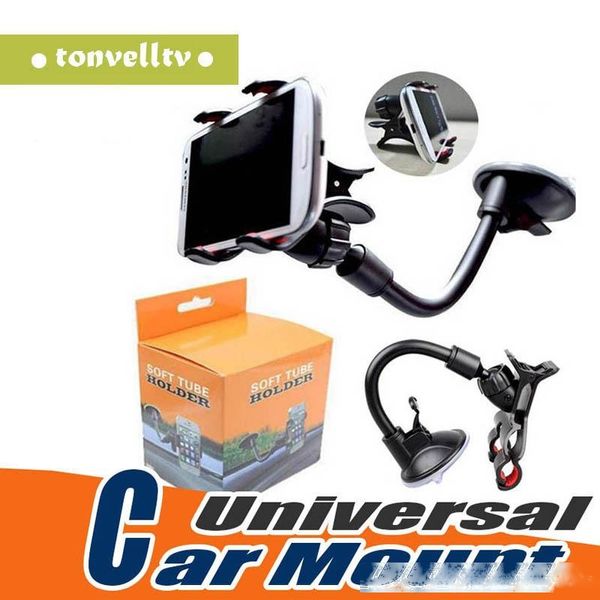 

universal 360Â° in car windscreen dash board holder mount stand for iphone samsung gps pda mobile phone black