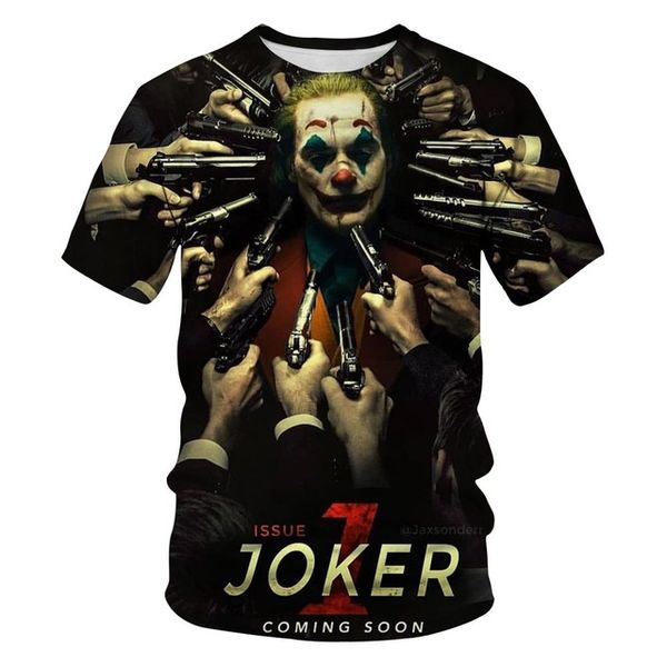 

2020new 3d clown face spoof exquisite printed clown pattern nightclub tes 3d print shirts horror humor plus size men clothing