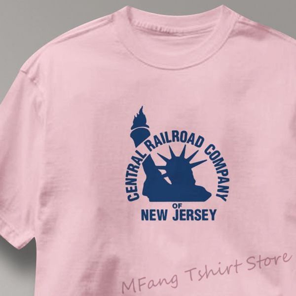 

new jersey central t shirt vintage logo railroad train tee shirt mens womens ladies youth kids 100% cotton o-neck tshirts