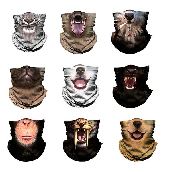 

cycling caps & masks 3d animal bandana magic scarf headwear headband fishing balaclava face mask multifunctional outdoor, Black