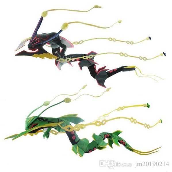 

new toy xy black and green rayquaza soft doll plush toy for kids christmas halloween gifts 85cm