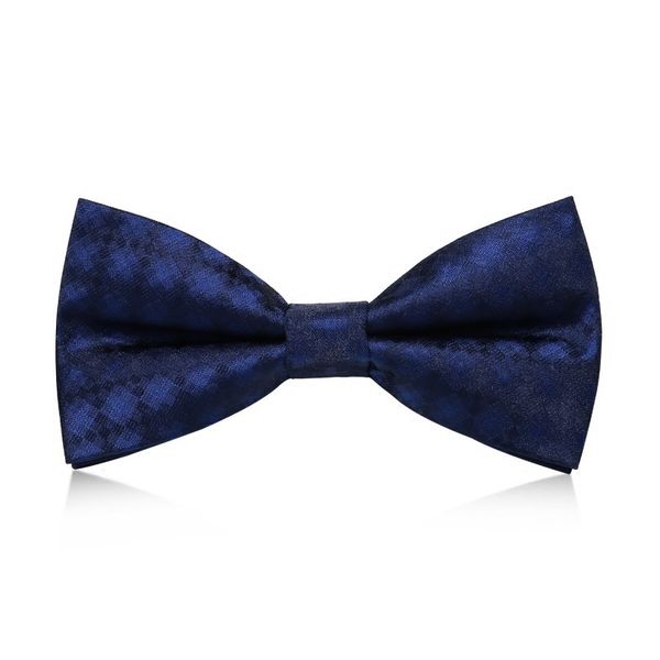 

2020 brand new fashion men's bow ties double fabric blue black plaid bowtie banquet wedding host butterfly tie with gift box, Black;gray