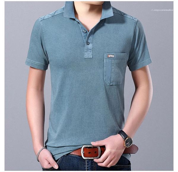 

male clothing lapel neck polos summer short sleeve slim solid color tees casual mens business, White;black