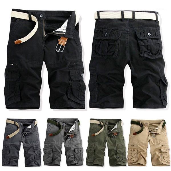 

casual zipper males clothing mulit pockets mens designer shorts fashion solid color mens shorts cross pants, White;black