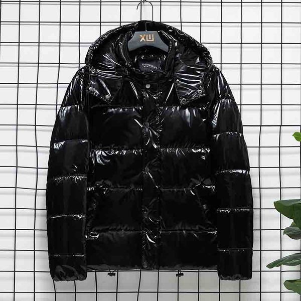 

2020 new men's winter hooded cotton coat fashion mens thick warm down padded jacket male parkas 2 colors asian size s-4xl, Black;brown