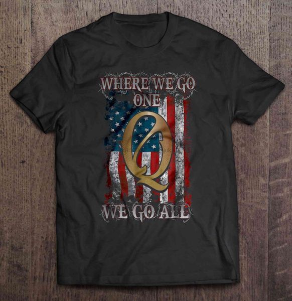

men t shirt where we go one we go all qanon women t-shirt