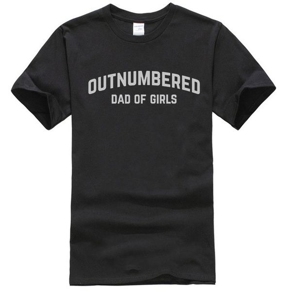 

mens outnumbered dad of girls funny for fathers day t-shirt