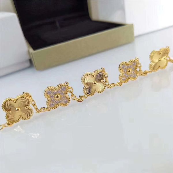 

2020 luxurious quality s925 silver flower with five flower and diamond for women engagement jewelry gift ps8257, Black