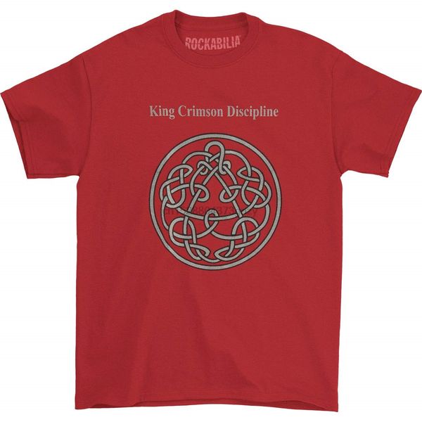 

king crimson mens discipline t-shirt red t shirt high quality