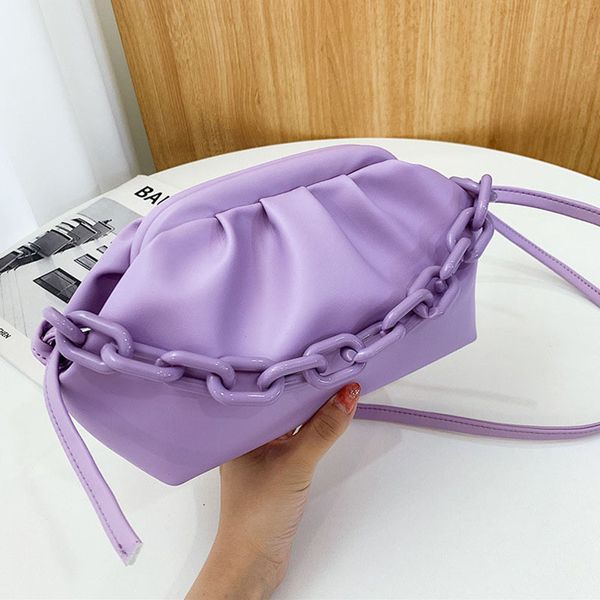 

повседневная облако сумки pleats женщина сумки цепь посыльного цвет конфета hobos мешок плечо способ сумка кожа pu