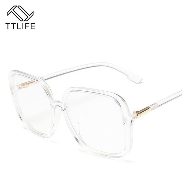 

ttlife крупногабаритные blue light очки кадров компьютер очки большой площади прозрачный женский женские очки рамки оправы, White;black