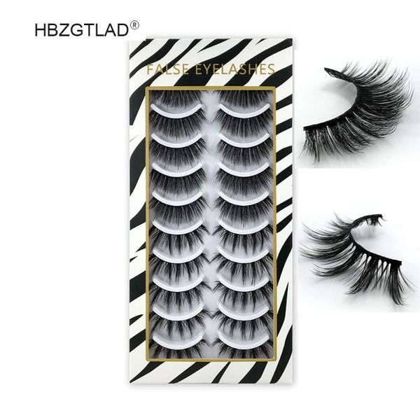 

false eyelashes 10 pairs 3d mink natural volume lashes makeup extension cruel-cils