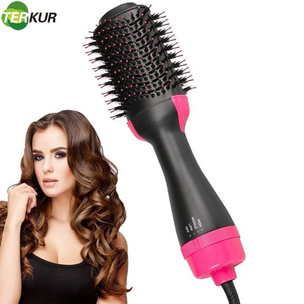 

hot air brush фен щетка 4 в 1 электрический шаг фен negative ion curling выпрямление blow dry