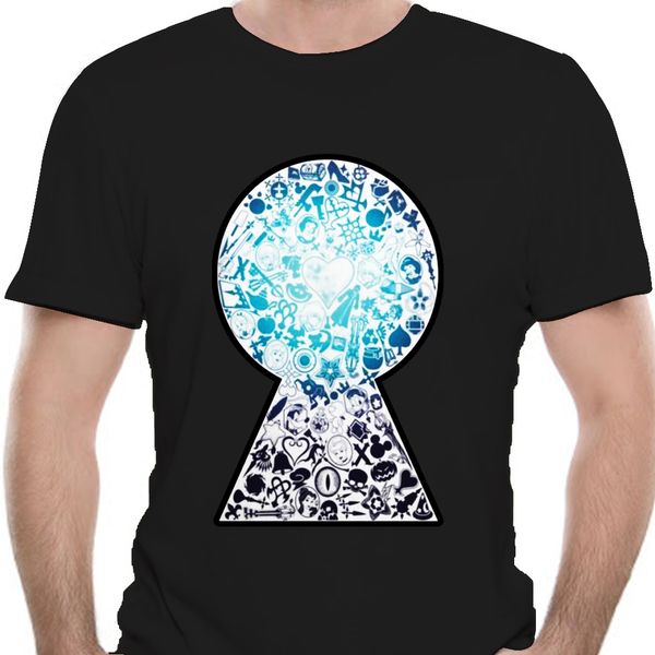 

популярные игры kingdom hearts кихол t рубашка люди с коротким рукавом s-6xlunique homme футболочка 8673a