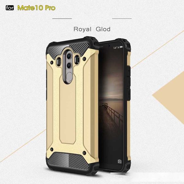 

dual layer impact resistant luxury rugged armor shockproof phone case for huawei mate 10 pro soft back case cover