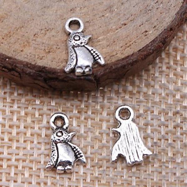 500 Adet alaşım Penguen Charms Antik gümüş Charms Kolye kolye Takı Yapımı Için bulgular 7x11mm