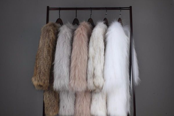 

women's jackets the latest thick type raccoon fur coat spring autumn winter knitted jacket, Black;brown