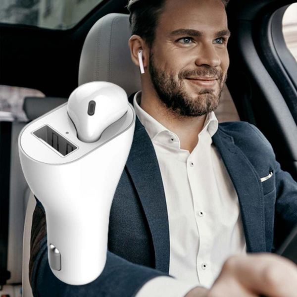 

car bluetooth headset bleutooth earphone universal wireless headphones touch control safe charger bt 5.0