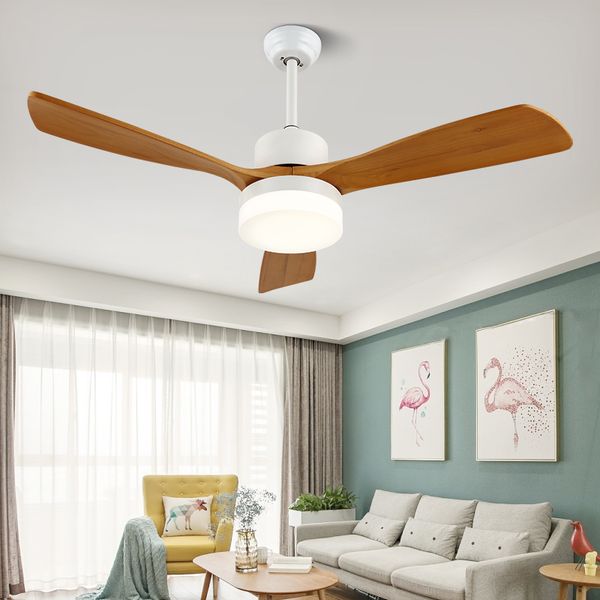

woodsman nordic ceiling fan light restaurant home living room simple frequency conversion solid wood ceiling fan light