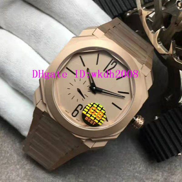 

watches v2 octo watch sapphire rose 9015 automatic 28800 extra-thin luxury 18k swiss mechanical mens gold wristwatch gb vph finissimo imenl, Slivery;brown