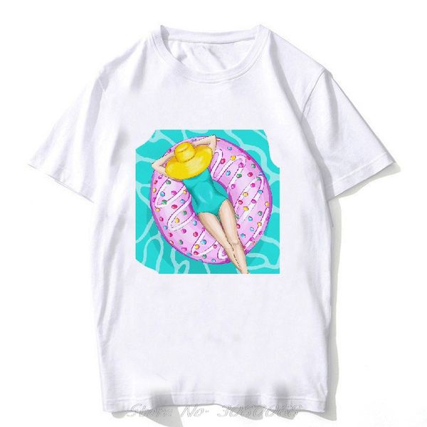 

bikini beauty beach vacation in the sun illustrations vogue print ladies t-shirt 90s harajuku women tshirt men tees