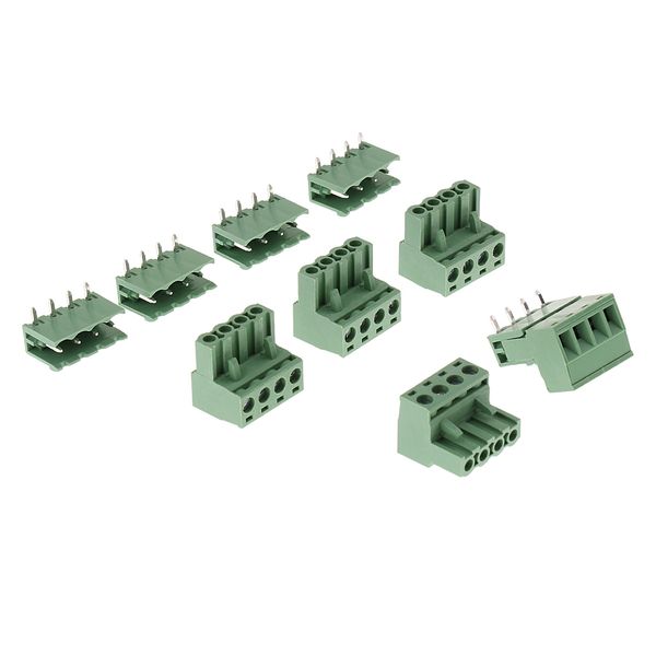

2edg 5.08 4pin right angle plug-in terminal connector pack 5