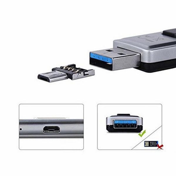 

1000pcs mini usb flash disk u disk 5pin micro usb otg cable adapter converter for xiaomi htc samsung huawei tablet cabo