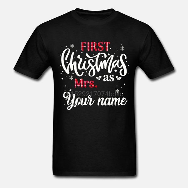 

men t shirt first christmas as mrs women t-shirt