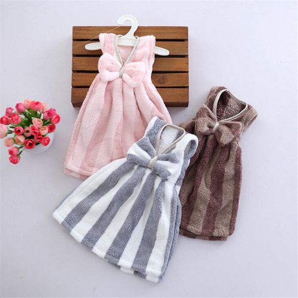 

dress hand towel microfiber fabric quick-dry water absorption dry hanging wash hand towel kids daily using kitchen toilet