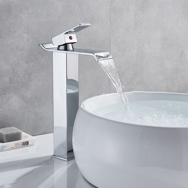 

bathroom sink faucets basin faucet deck mounted single handle hole cold and water mixer tap chrome black nickel