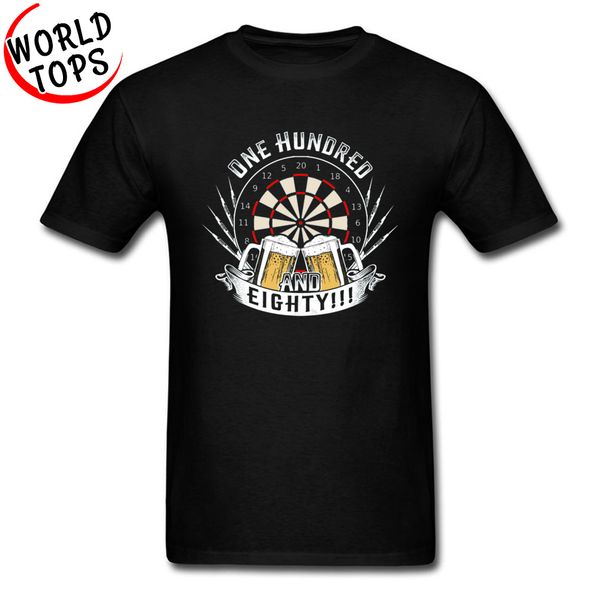

darts shoot beer game graphic t-shirts one hundred and eighty dart beer 100% cotton clothing shirts 2019 custom