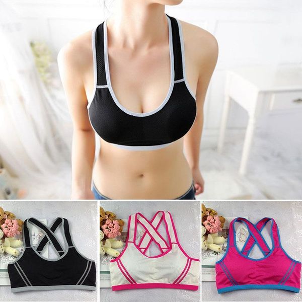 

sexy бесшовные женщины padded vest спорт бюстгальтер женщины бинт soft sportwear противоударный фитнес мода очаровательная slim-типа нижнего, White;black