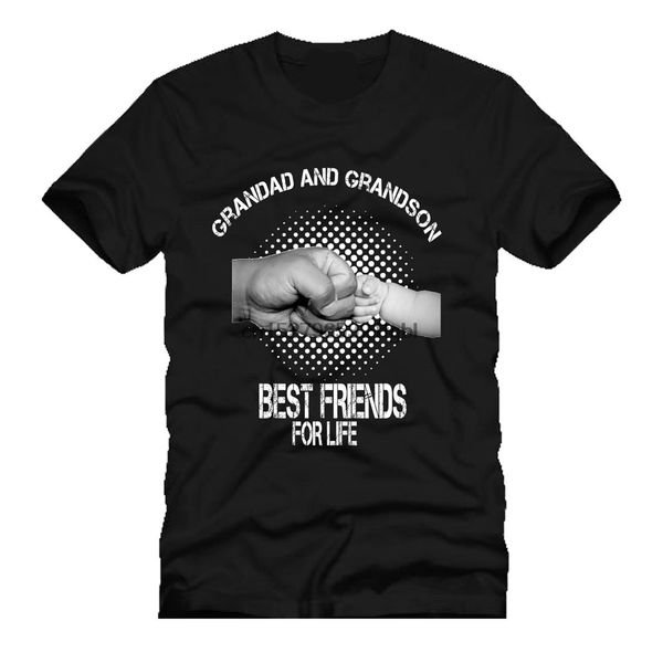 

grandad grandson friends for life fist punch fathers day mens t shirt cool casual pride t shirt men new fashion
