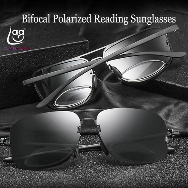 

sunglasses 2021 real leesbril bifocal polarized reading +0.75 +1 +1.5 +1.75 to +3.75 see near and far retro pilot large frame, White;black