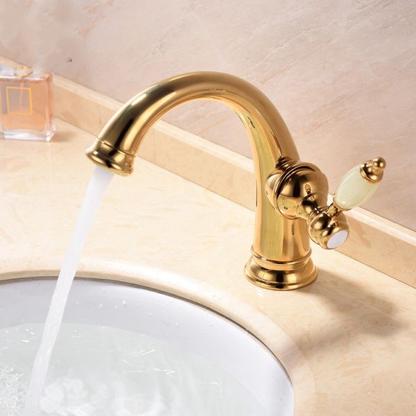 

golden brass bathroom sink faucet luxury gold cold basin mixer faucet copper bathroom