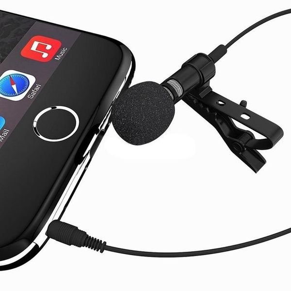 

consumer electronics mayitr microphone lavalier lapel clip-on omnidirectional condenser wired mic for smart phone lapcomputer