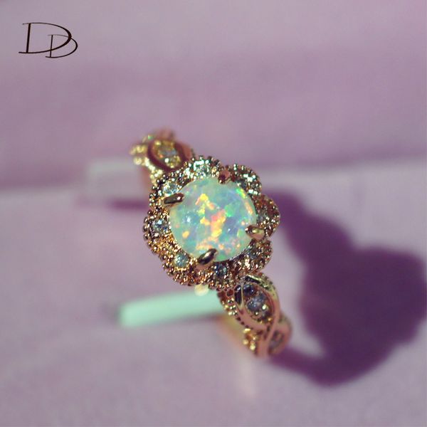 

dodo gold color fire opal rings for women jewelry vintage wedding engagement rings anillos anillos drop shipping dd303, Slivery;golden