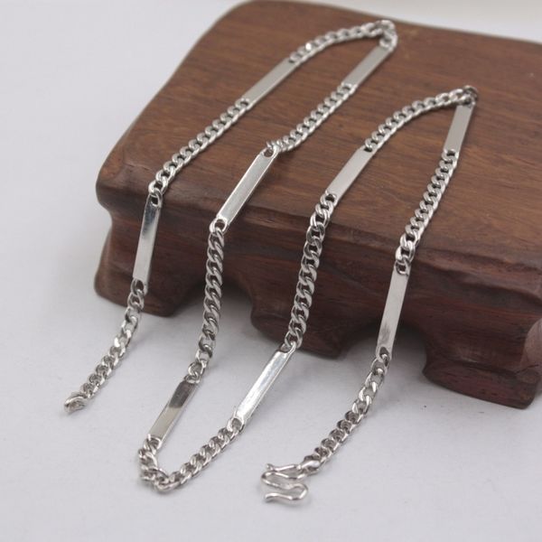 

new fine sterling s925 silver chain luck special curb link necklace 18inch 3mmw 11.27g