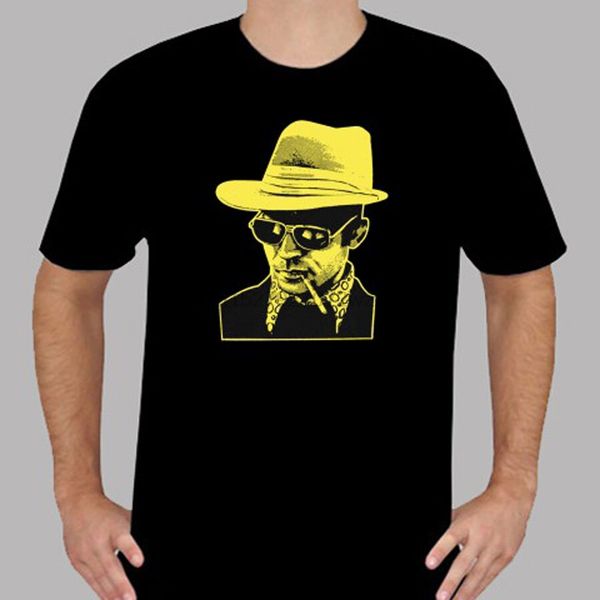

new hunter s thompson dr gonzo icon men's black t-shirt size s to 3xl