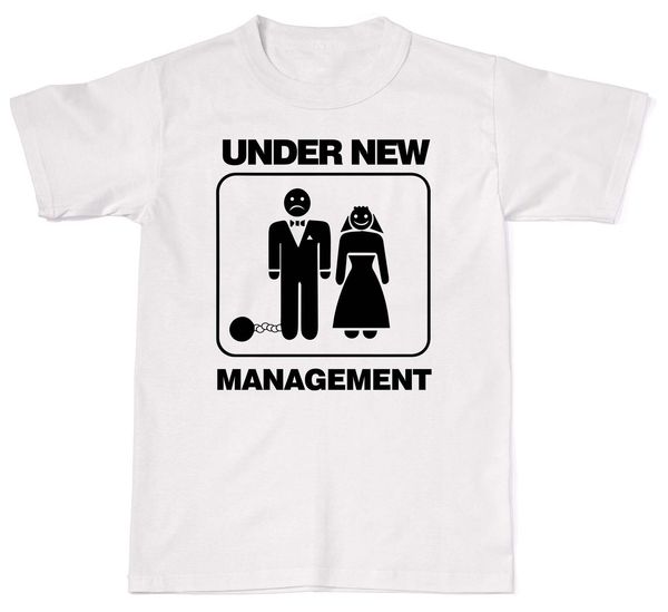 

2019 летняя мода повседневная мужчины o-образным вырезом футболка с новым руководством смешной замужеством женщин людей хлопок t-shirt t shi