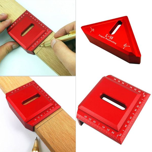 

scribe mark line gauge ruler square layout miter 45 + 90 degree measuring tool 11ua