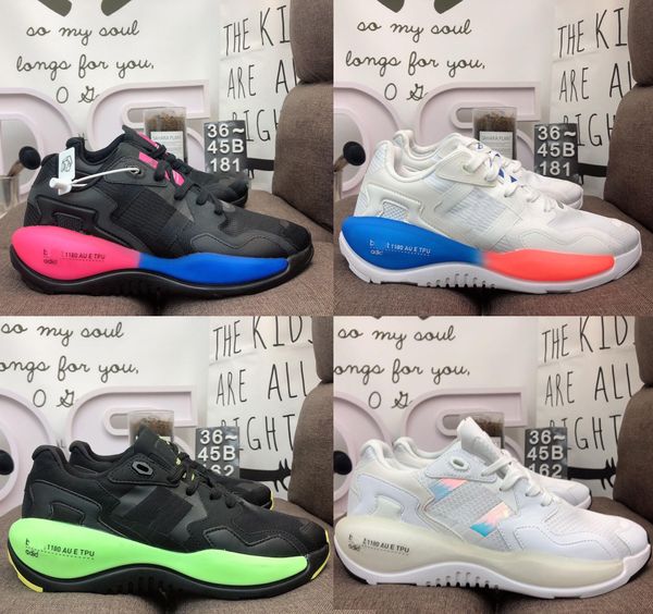 

2020 latest 5-12 highest quality ad zx alkyne designer sneakers men shoes women chaussures sports loafers running martin platform, Black