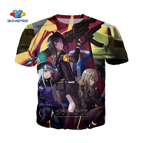 

girls frontline men female cartoon figure japan anime 3d print shirts plus size harajuku oversized men clothing
