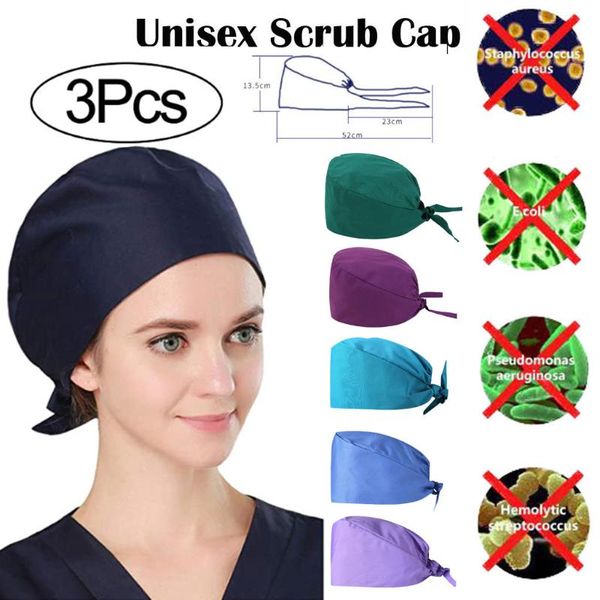 

fashion solid print work hat casual scrub cap, Blue;gray