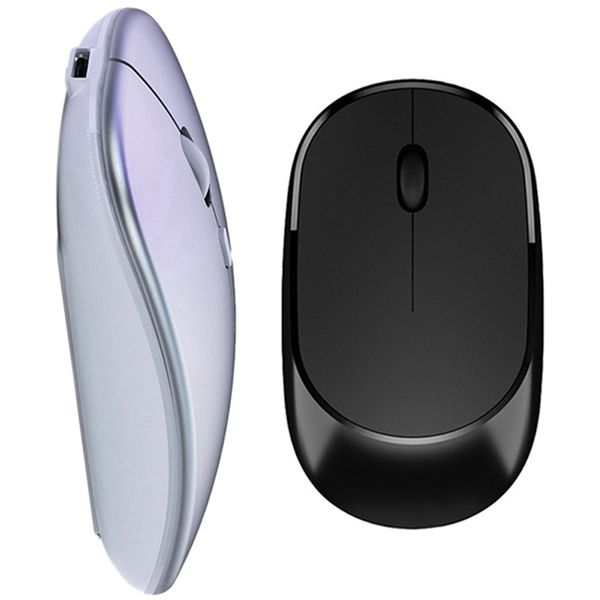 

rechargeable mouse wireless silent led backlit usb optical ergonomic mouse pc white & 2.4g silent wireless