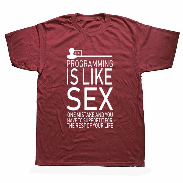 

funny programmer programming is like t-shirt mens casual style short sleeves oversized streetwear hip hop t shirts