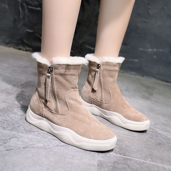 

women winter keep warm snow boots women shoes ladies plus velvet sneakers ladies casual shoes zapatos de mujer chaussure femme, Black